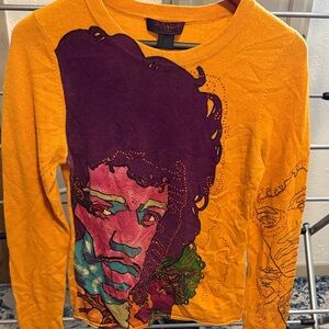 Raviya Women's Orange Graphic Sweater